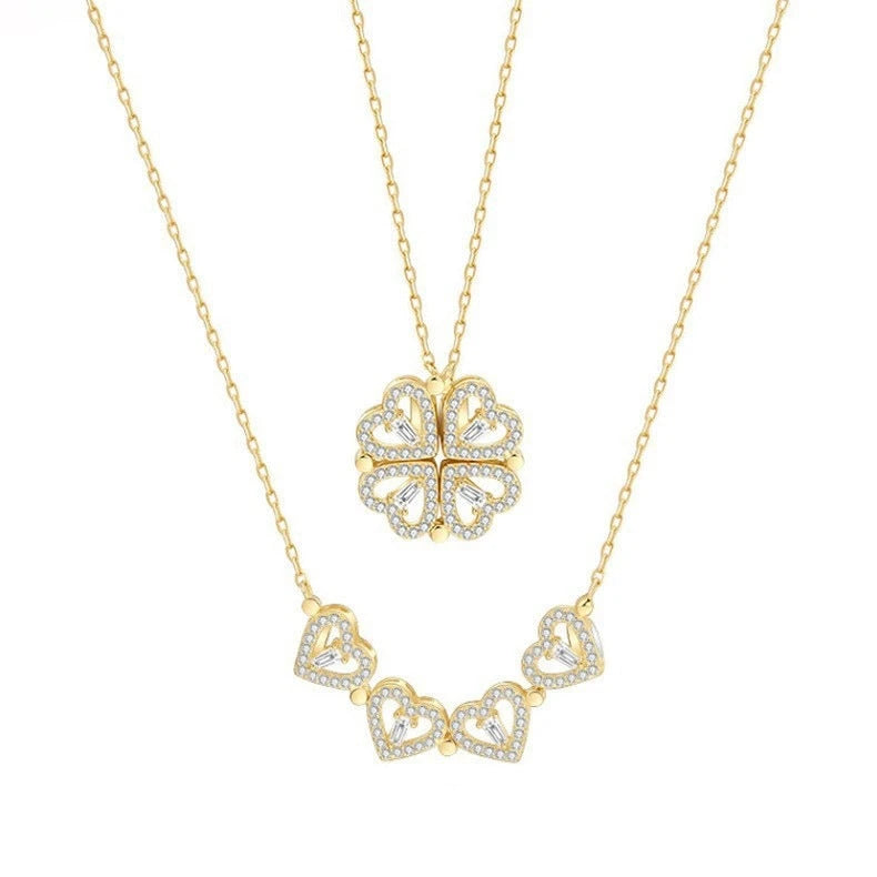 Magnetic Four Leaf Clover Necklace