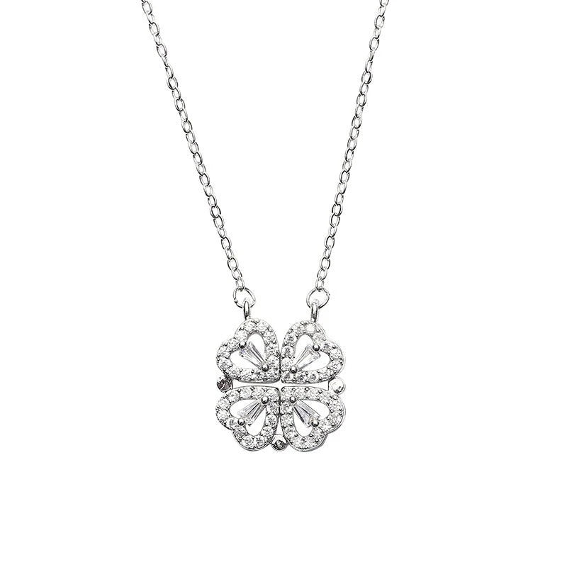 Magnetic Four Leaf Clover Necklace