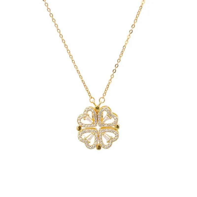 Magnetic Four Leaf Clover Necklace
