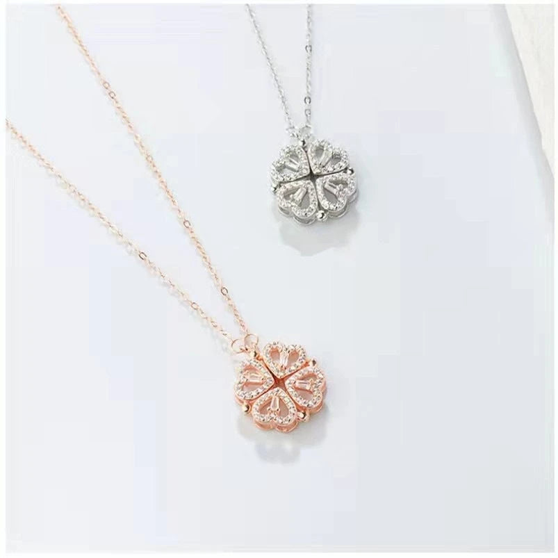 Magnetic Four Leaf Clover Necklace