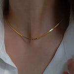 Flat Snake Chain Necklace