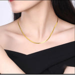 Flat Snake Chain Necklace