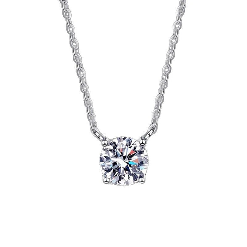 1ct Moissanite Solitaire Necklace