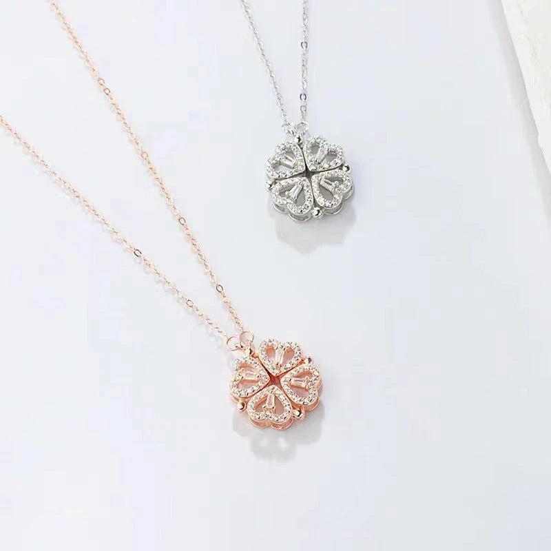 Convertible Heart Clover Necklace