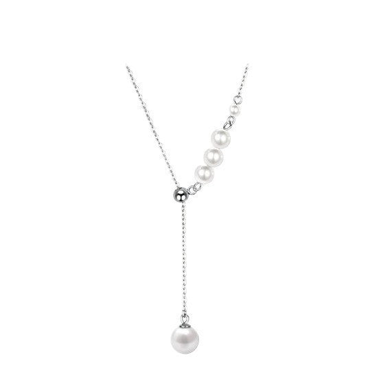 S925 Pearl-Style Drop Necklace