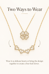 Convertible Heart Clover Necklace