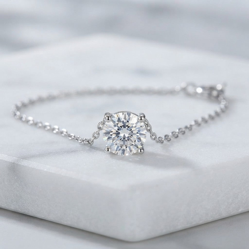1ct Moissanite Solitaire Necklace