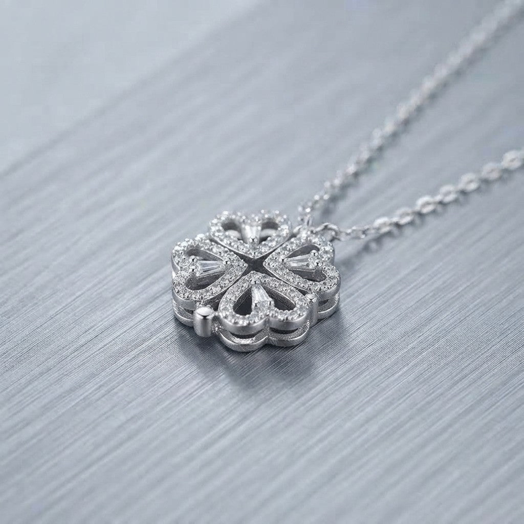 Convertible Heart Clover Necklace