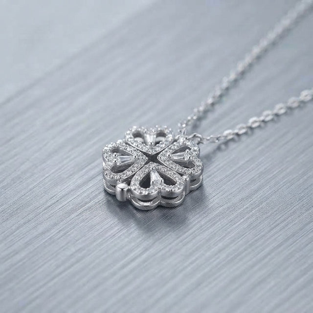Convertible Heart Clover Necklace